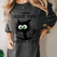 I Survived Theology School Graduation 2025 Women's Comfort Colors T-Shirt Pepper