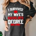 I Survived My Wife's Bachelor's Degree Graduation Women's Comfort Colors T-Shirt Pepper