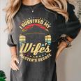 Survived My Wife's Master's Degree College Graduation Women's Comfort Colors T-Shirt Pepper