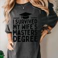 I Survived My Wife's Masters Degree Graduation Class Of 2025 Women's Comfort Colors T-Shirt Pepper