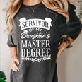 Survivor Of My Daughter's Master Degree Masters Graduation Women's Comfort Colors T-Shirt Pepper