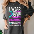 Teal & Purple In Memory Of My Grandma Suicide Prevention Women's Comfort Colors T-Shirt Pepper Teal & Purple In Memory Of My Grandma Suicide Prevention Women's Comfort Colors T-Shirt Pepper