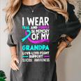 Teal & Purple In Memory Of My Grandpa Suicide Prevention Raglan Baseball Tee Women's Comfort Colors T-Shirt Pepper Teal & Purple In Memory Of My Grandpa Suicide Prevention Raglan Baseball Tee Women's Comfort Colors T-Shirt Pepper