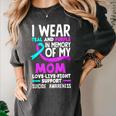 Teal & Purple In Memory Of My Mom Suicide Prevention Women's Comfort Colors T-Shirt Pepper Teal & Purple In Memory Of My Mom Suicide Prevention Women's Comfort Colors T-Shirt Pepper