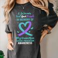 Teal Purple Memory Of Grandson Suicide Prevention Ribbon Women's Comfort Colors T-Shirt Pepper Teal Purple Memory Of Grandson Suicide Prevention Ribbon Women's Comfort Colors T-Shirt Pepper