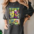 Teenage Mutant Ninja Turtles Retro Neon Comic Book Panels Women's Comfort Colors T-Shirt Pepper
