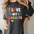 Teens Graduation I Heart My Teacher I Love My Teachers Women's Comfort Colors T-Shirt Pepper