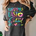 Tie Dye Happy Last Day Of School Graduation Teacher Student Women's Comfort Colors T-Shirt Pepper