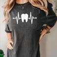 Tooth Heartbeat Dentist Graduation Party Dental Heartbeat Women's Comfort Colors T-Shirt Pepper