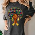 History Month Afro Women Book Lover Librarian Teacher Women's Comfort Colors T-Shirt Pepper