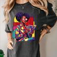 History Woman Reading Book Geometric Girl Educated Women's Comfort Colors T-Shirt Pepper