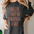 Trust Me I Have An Engineering Degree Graduation Women's Comfort Colors T-Shirt Pepper