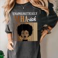 Unapologetically MHA-Ish Student Graduation Afro Women's Comfort Colors T-Shirt Pepper