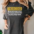 Undecided Collage Student Novelty Graduation Present Women's Comfort Colors T-Shirt Pepper