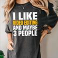 Video Editor Introvert Editing Production Filmmaking Job Women's Comfort Colors T-Shirt Pepper