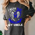 I Wear Blue In Memory Of Uncle Colon Cancer Awareness Shirts Women's Comfort Colors T-Shirt Pepper
