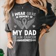I Wear Gray In Memory Of My Dad Brain Cancer Awareness Women's Comfort Colors T-Shirt Pepper I Wear Gray In Memory Of My Dad Brain Cancer Awareness Women's Comfort Colors T-Shirt Pepper