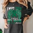 I Wear Green In Memory Of My Mom Liver Cancer Awareness Day Women's Comfort Colors T-Shirt Pepper
