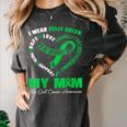 I Wear Kelly Green In My Memory Of My Mom Bile Duct Cancer Women's Comfort Colors T-Shirt Pepper