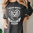 I Wear In Memory Of Cousin Lung Cancer Awareness Women's Comfort Colors T-Shirt Pepper