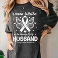 I Wear In Memory Of My Husband Lung Cancer Awareness Women's Comfort Colors T-Shirt Pepper I Wear In Memory Of My Husband Lung Cancer Awareness Women's Comfort Colors T-Shirt Pepper