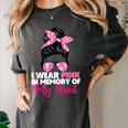 I Wear Pink In Memory Of My Aunt Breast Cancer Awareness Women's Comfort Colors T-Shirt Pepper I Wear Pink In Memory Of My Aunt Breast Cancer Awareness Women's Comfort Colors T-Shirt Pepper