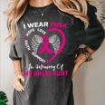 I Wear Pink In Memory Of My Great Aunt Breast Cancer Graphic Women's Comfort Colors T-Shirt Pepper