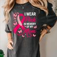 I Wear Pink In Memory Of My Mom Breast Cancer Awareness Women's Comfort Colors T-Shirt Pepper