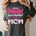 I Wear Pink In My Memory Of My Mom Support For Mom Grandma Women's Comfort Colors T-Shirt Pepper I Wear Pink In My Memory Of My Mom Support For Mom Grandma Women's Comfort Colors T-Shirt Pepper