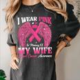 I Wear Pink In Memory Of My Wife Breast Cancer Awareness Day Women's Comfort Colors T-Shirt Pepper I Wear Pink In Memory Of My Wife Breast Cancer Awareness Day Women's Comfort Colors T-Shirt Pepper