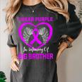 I Wear Purple In Memory Of My Big Brother Alzheimers Graphic Women's Comfort Colors T-Shirt Pepper I Wear Purple In Memory Of My Big Brother Alzheimers Graphic Women's Comfort Colors T-Shirt Pepper