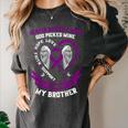 Wear Purple In Memory Of Brother Pancreatic Cancer Awareness Women's Comfort Colors T-Shirt Pepper Wear Purple In Memory Of Brother Pancreatic Cancer Awareness Women's Comfort Colors T-Shirt Pepper