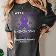 I Wear Purple In Memory Of Dad Pancreatic Cancer Awareness Women's Comfort Colors T-Shirt Pepper