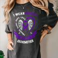 I Wear Purple In Memory Of Grandmother Pancreatic Cancer Women's Comfort Colors T-Shirt Pepper I Wear Purple In Memory Of Grandmother Pancreatic Cancer Women's Comfort Colors T-Shirt Pepper