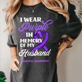 I Wear Purple In Memory Of My Husband Overdose Awareness Women's Comfort Colors T-Shirt Pepper I Wear Purple In Memory Of My Husband Overdose Awareness Women's Comfort Colors T-Shirt Pepper