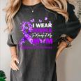 I Wear Purple In Memory Of My Mom Alzheimers Awareness Women's Comfort Colors T-Shirt Pepper I Wear Purple In Memory Of My Mom Alzheimers Awareness Women's Comfort Colors T-Shirt Pepper