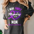 I Wear Purple In Memory For My Mom Dementia Awareness Women's Comfort Colors T-Shirt Pepper I Wear Purple In Memory For My Mom Dementia Awareness Women's Comfort Colors T-Shirt Pepper