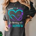 I Wear Teal & Purple In Memory Of My Nephew Women's Comfort Colors T-Shirt Pepper I Wear Teal & Purple In Memory Of My Nephew Women's Comfort Colors T-Shirt Pepper