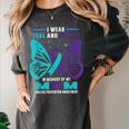 I Wear Teal And Purple In Memory Of My Mom Women's Comfort Colors T-Shirt Pepper I Wear Teal And Purple In Memory Of My Mom Women's Comfort Colors T-Shirt Pepper