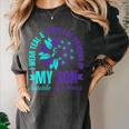 I Wear Teal Purple In Memory Of My Son Suicide Awareness Women's Comfort Colors T-Shirt Pepper I Wear Teal Purple In Memory Of My Son Suicide Awareness Women's Comfort Colors T-Shirt Pepper