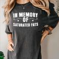 Weight Loss Diet In Memory Of Saturated Fats Sarcastic Women's Comfort Colors T-Shirt Pepper