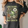 Weird Teachers Build Character Frog Reading Book Librarian Women's Comfort Colors T-Shirt Pepper