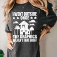 I Went Outside Once Introverts Joke Social Loner Women's Comfort Colors T-Shirt Pepper