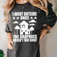 I Went Outside Once Introverts Joke Social Loner Women's Comfort Colors T-Shirt Pepper I Went Outside Once Introverts Joke Social Loner Women's Comfort Colors T-Shirt Pepper