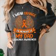 Wings Leukemia Shirt I Wear Orange In Memory Of My Dad Women's Comfort Colors T-Shirt Pepper