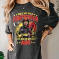 Woman Firefighter Aunt TiTi Auntie Black Graduation Women's Comfort Colors T-Shirt Pepper