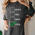 Woman Law School Lawyer Graduation Attorney Women's Comfort Colors T-Shirt Pepper