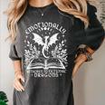 Women Dragons Bookish Fantasy Book Club Book Lover Reader Women's Comfort Colors T-Shirt Pepper