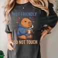 Women's Grouchy Capybara Not Friendly Do Not Touch Introvert Women's Comfort Colors T-Shirt Pepper