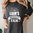 Women's Liam Personalized Name Sports Fan Birthday Graduation Women's Comfort Colors T-Shirt Pepper